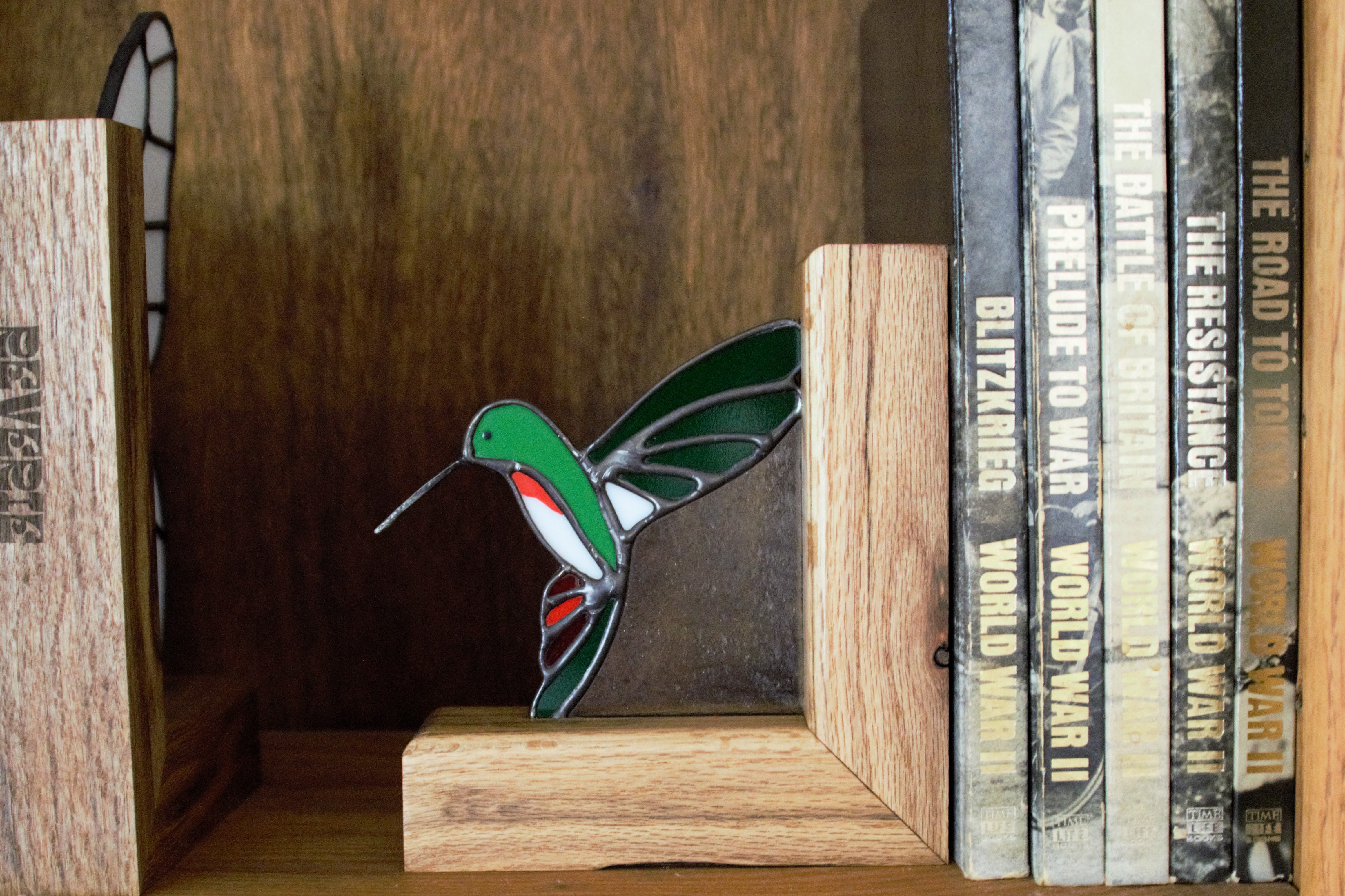 Stained Glass Hummingbird Bookend | Americana Glass – Americana