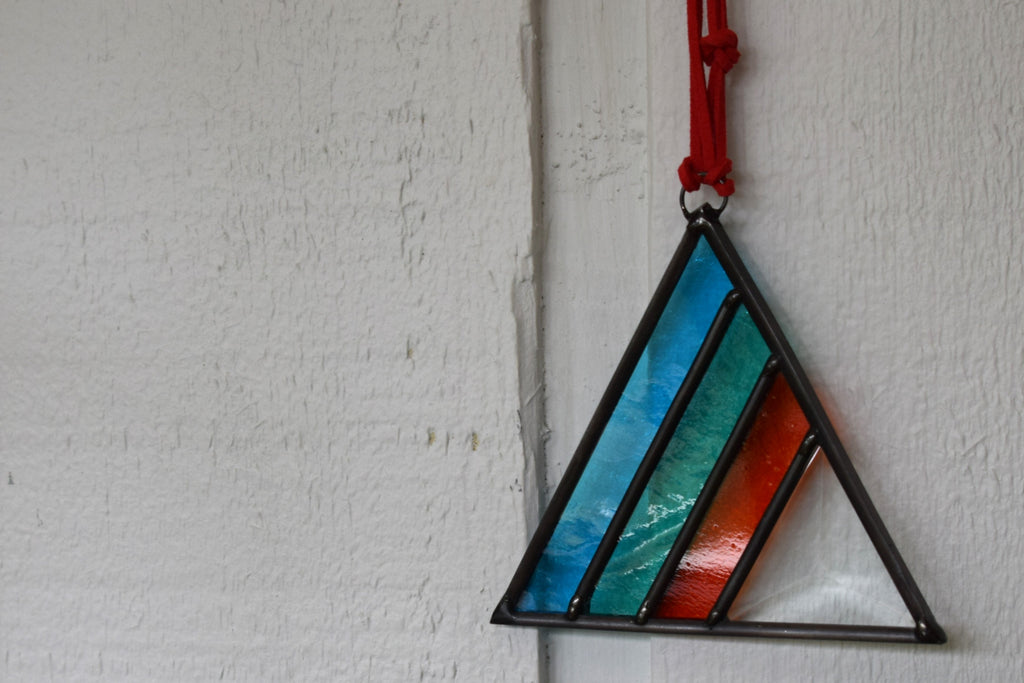 Ramble On Collection | Small Stained Glass Mountain Pendants
