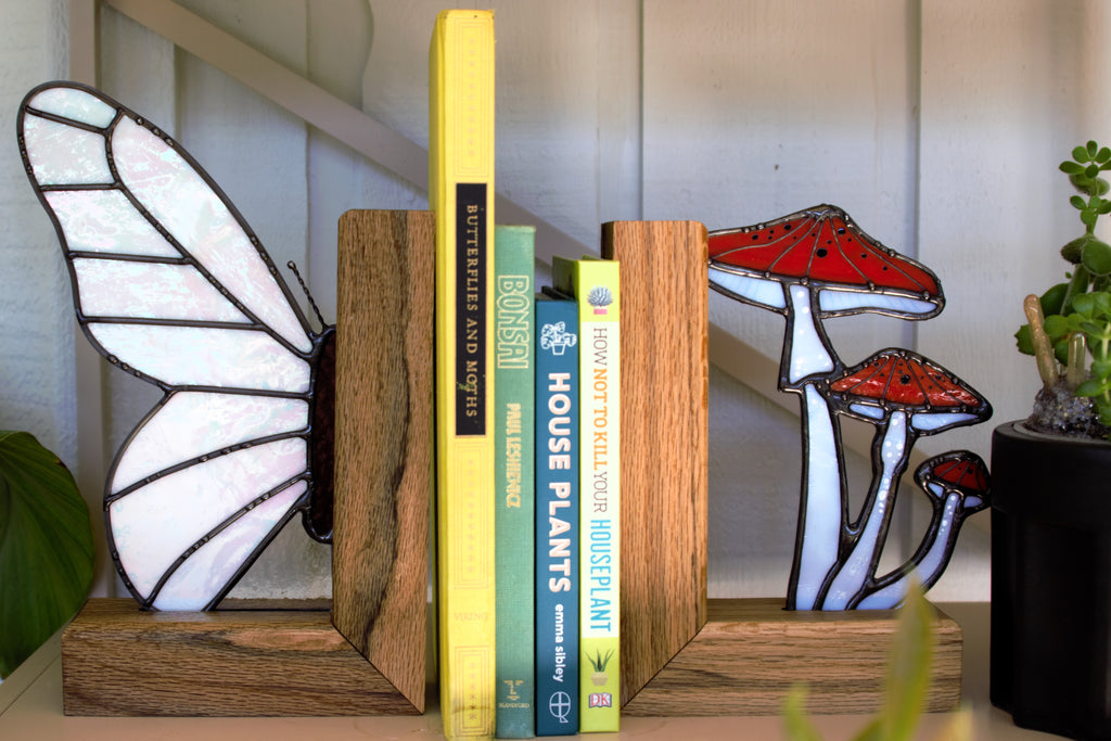 Reverie | Stained Glass Butterfly Wing Bookend