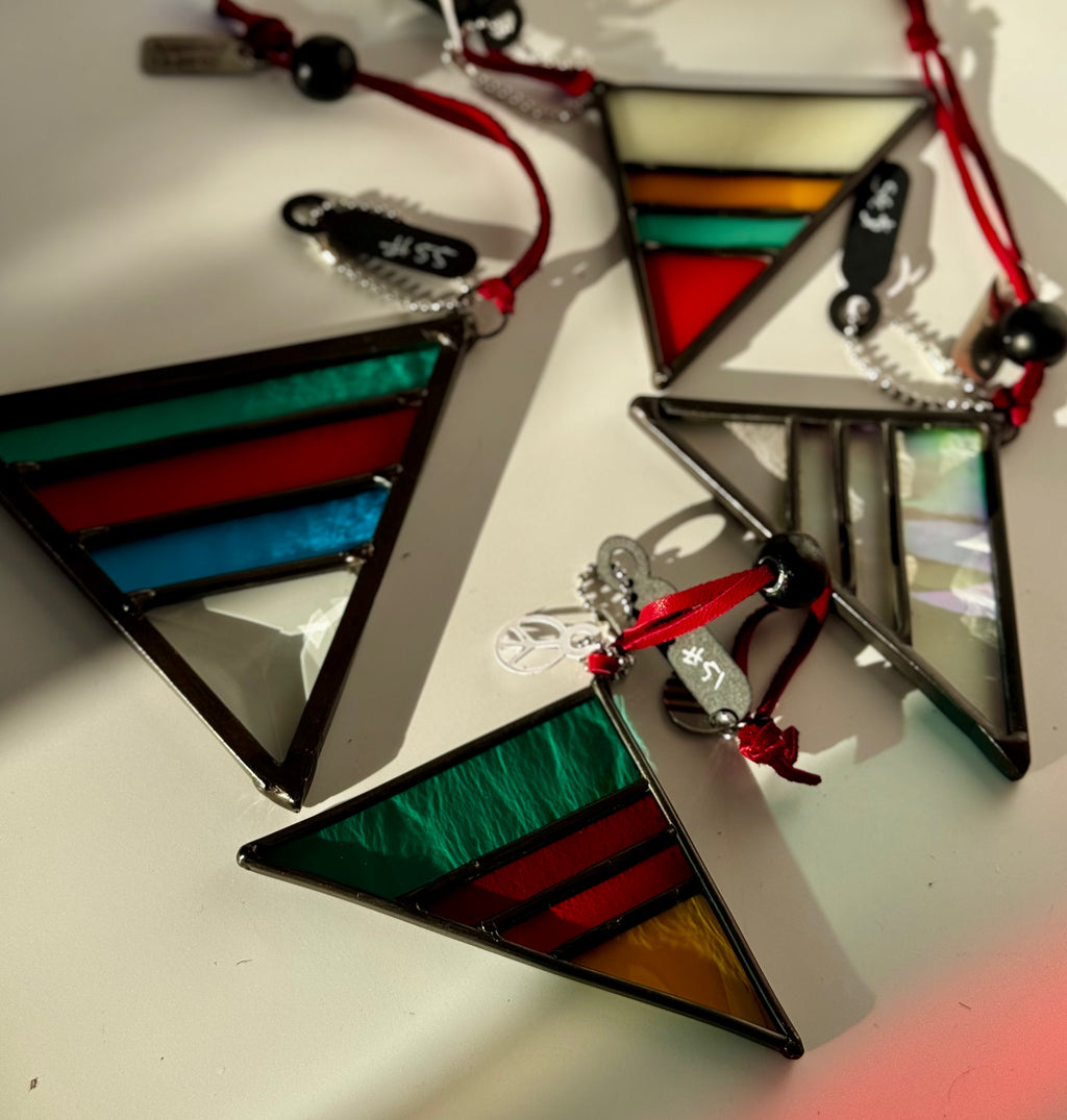 Ramble On Collection | Small Stained Glass Mountain Pendants