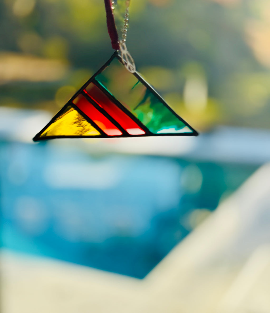 Ramble On Collection | Small Stained Glass Mountain Pendants
