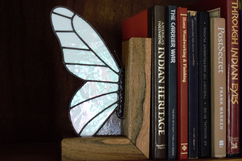 Reverie | Stained Glass Butterfly Wing Bookend